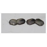 Sterling Silver Elongated Hexagonal Double Sided