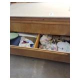 Contents of drawers, material and iron board
