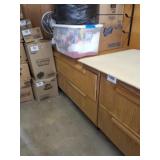 Wooden two door cabinet 64 x 32 x 36 tall. Buyer