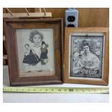 11.5 x 9.5 Shirley Temple framed picture and 8 x