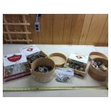 Hinges, drawer handles and knobs