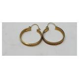 12k G.F. Hoop Earrings 2.26g
