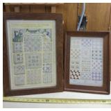 13.5 x 18.5 and 11 x 14 framed quilt pictures
