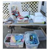 Totes full of material