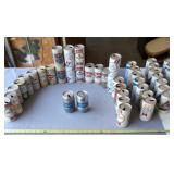 Old empty beer cans from various brands