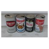 Genesee  Hudepohl  Stag. Schmidt beer cans.
