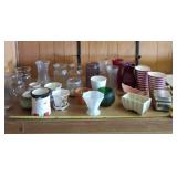 Wax warmer, vases and candles