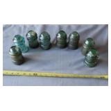 Old glass Hemingray insulators