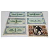 WWII AUSTRIA ALLIED MILITARY CURRENCY Notes lot