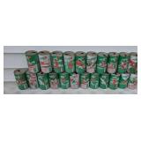 Collection of 7UP soda pop  state collector cans