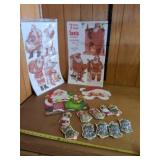 Handmade angel tree ornaments and Santa