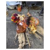 Fall decor lot with lights and wreath