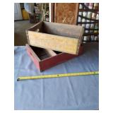 Two Coca Cola wood crates