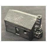 Cast Iron/Brass Log Cabin Coin Bank- Cornelius