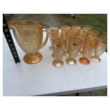 Carnival Glass Jeanette Iris & Herringbone