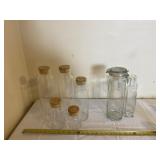 Glass canisters with lids