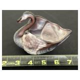 Imperial Purple Slag Glass Swan dish