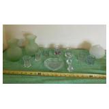 Tooth pick holders, heart candy dish, and green