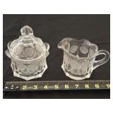 Clear Coin Glass Creamer & Sugar