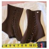 Antique Victorian Wool Spats Gaiters shoe boot