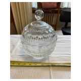 Leaded  crystal glass candy dish with lid