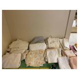 Towels, sheets, pillowcases and kitchen hot pads