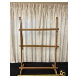 Adjustable wooden floor stand for needle work,