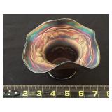Fenton Carnival Glass BlackBerry Spray Hat Vase