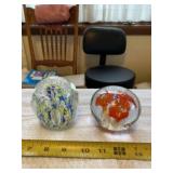 Crystal clear glass paperweights