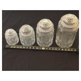 Clear moon & Stars Canister Set-