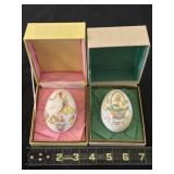 1973 & 74 Noritake Bone China Easter Eggs