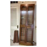 27 1/4 w x 5 deep x 79 tall wood cabinet with