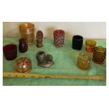 Vintage Cardinal Glass Tumbler and tooth pick