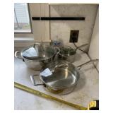 Cooks pot, pan and skillet wit lids
