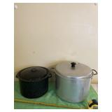 Aluminum tall pan and granite canning pan