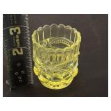 Vaseline Glass Toothpick holder- glows