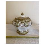 Hand painted Nippon cracker/biscuit jar with lid