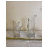 Vintage clear glass pitchers