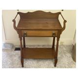 Antique Single Drawer Wash Stand 28inX17inX32.5in