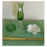 Avon dish, Fenton ruffled dish and mid 20th