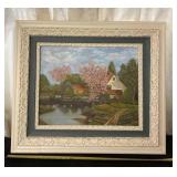 26 x 30 framed( painted white) ï¿½Apple Blossom
