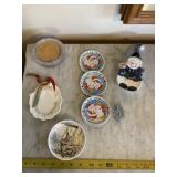 Johnsonï¿½s Brothers plate, coasters and Christmas