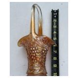 Carnival Glass Grape Basket