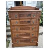 Antique Burl Walnut Victorian Dresser