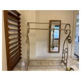 Gold colored iron quilt rack