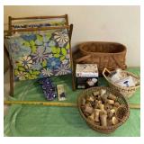 Wooden cloth rack, wood thread reels, side winder