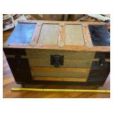 32 x 16.5 x 30 tall trunk on wheels full of rugs
