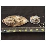 Occupied Japan- tea pot infuser & Pumpkin shakers