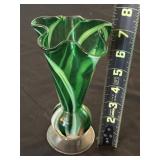 End of the day blown glass Vase- chipped rim
