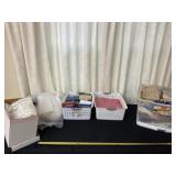 Totes of material